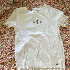 Hollister white baby tee